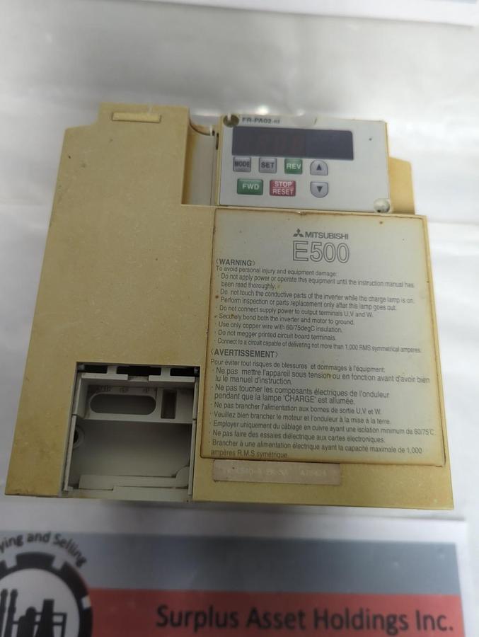 Used MITSUBISHI,FR-E-540-2.2K-NA,INVERTER PRE-OWNED