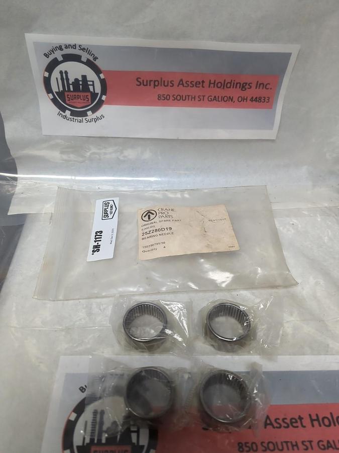 CRANE PRO PARTS,25Z280D19,NEEDLE ROLLER BEARING LOT OF 4 NOS