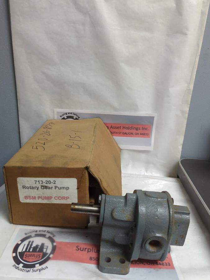 BSM,713-20-2,ROTARY GEAR PUMP NOS
