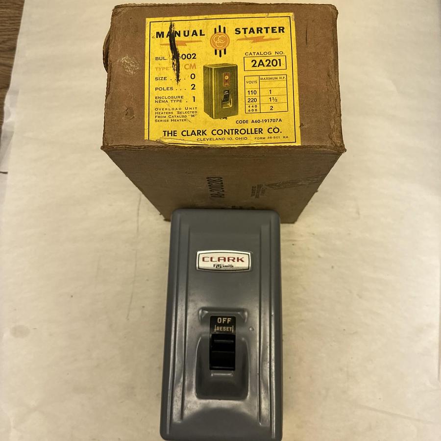 Clark Controller,2A201,Size 0 Manual Starter