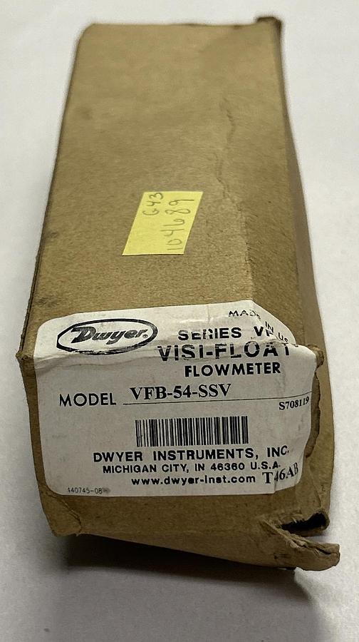 Used DWYER,VFB-54-SSV,FLOWMETER NEW