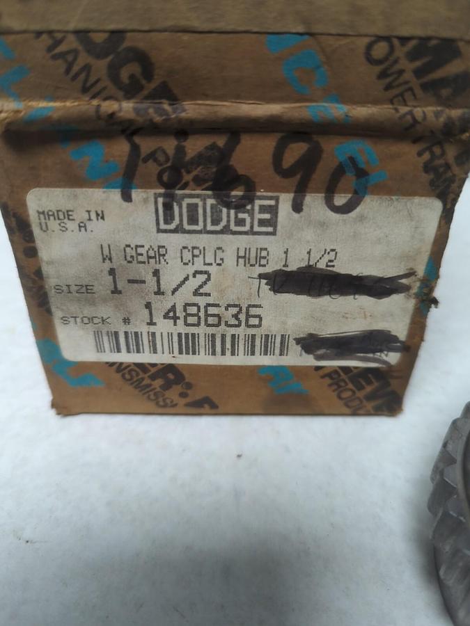 DODGE,148636,W GEAR COUPLING HUB SIZE 1-1/2 NOS