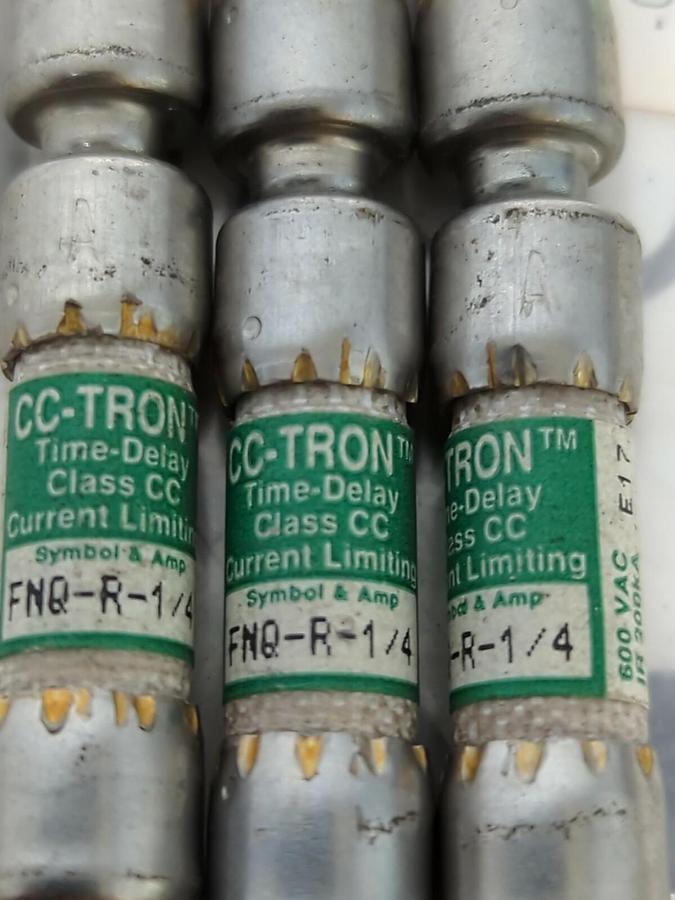 COOPER BUSSMANN,FNQ-R-1/4,CC-TRON FUSE LOT OF 6 NOS