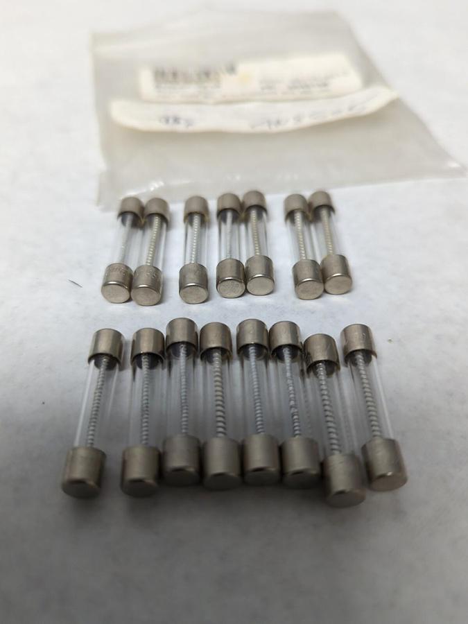 COOPER BUSSMANN,MDL 6-1/4,GLASS FUSES LOT OF 15 NOS