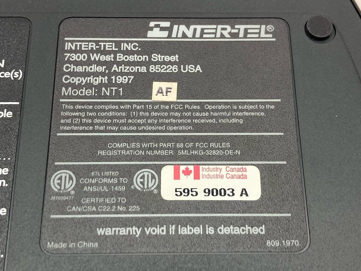 Used Inter-Tel,NT1 900.2001,Power Supply