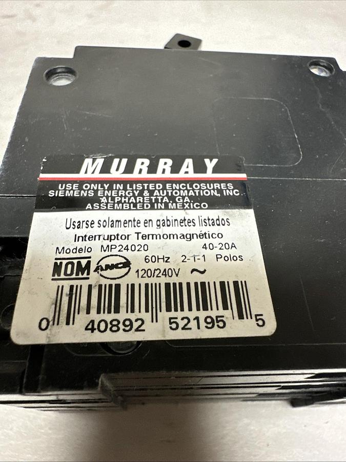 Murray,MP24020,20/40/20 Triplex Circuit Breaker LOT of 3
