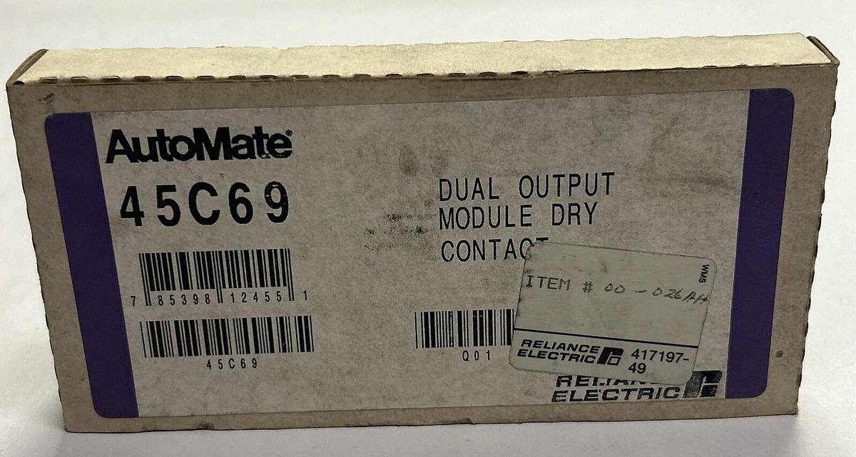 Used RELIANCE,45C69,DUAL DRY OUTPUT MODULE NOS