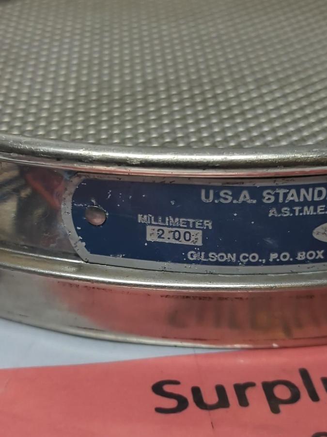 Used USA STANDARD,NO.60,TEST SIEVE 250UM .0098 INCH ASTM E-11 SPEC PRE-OWNED