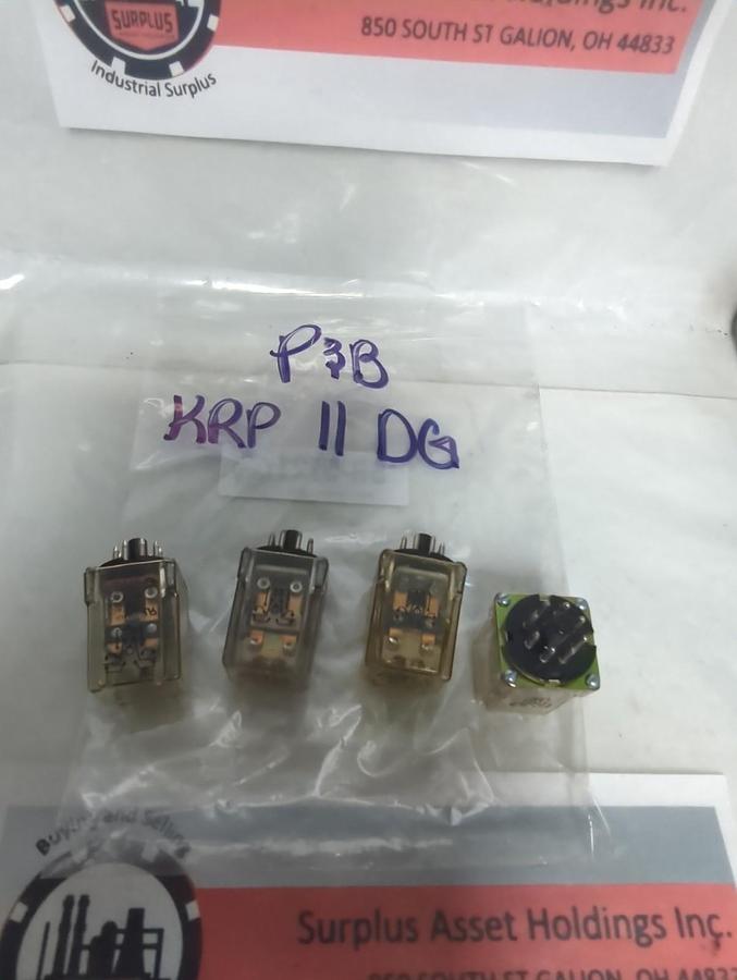 Used P&B,KRP11DG,PLUG IN RELAY 8-PIN LOT OF 4 PRE-OWNED