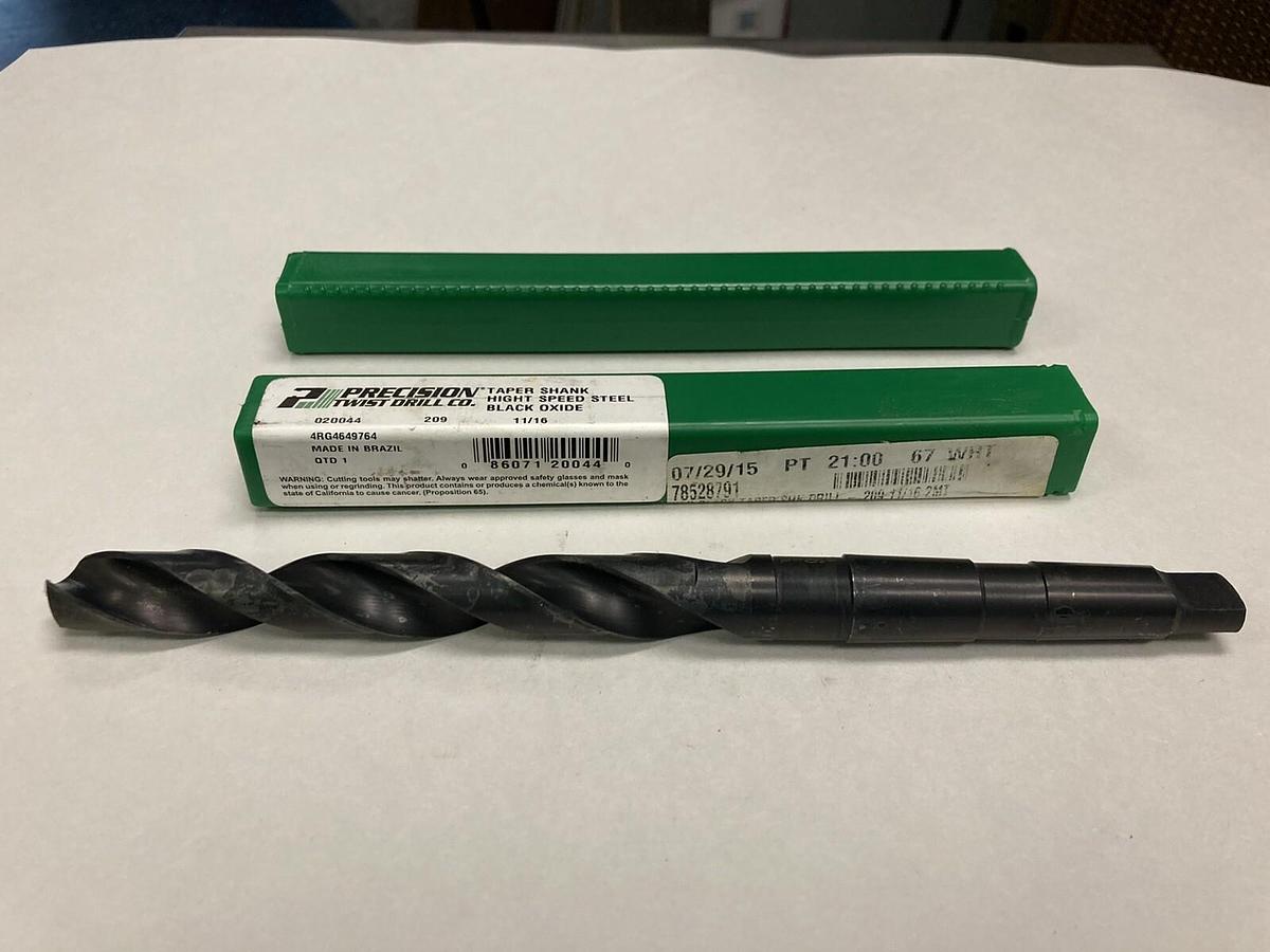Precision,020044,11/16 INCH HSS Tapered Twist Drill Bit