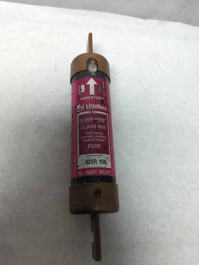Used LITTELFUSE,IDSR150,INDICATOR 150 AMP FUSE PRE-OWNED