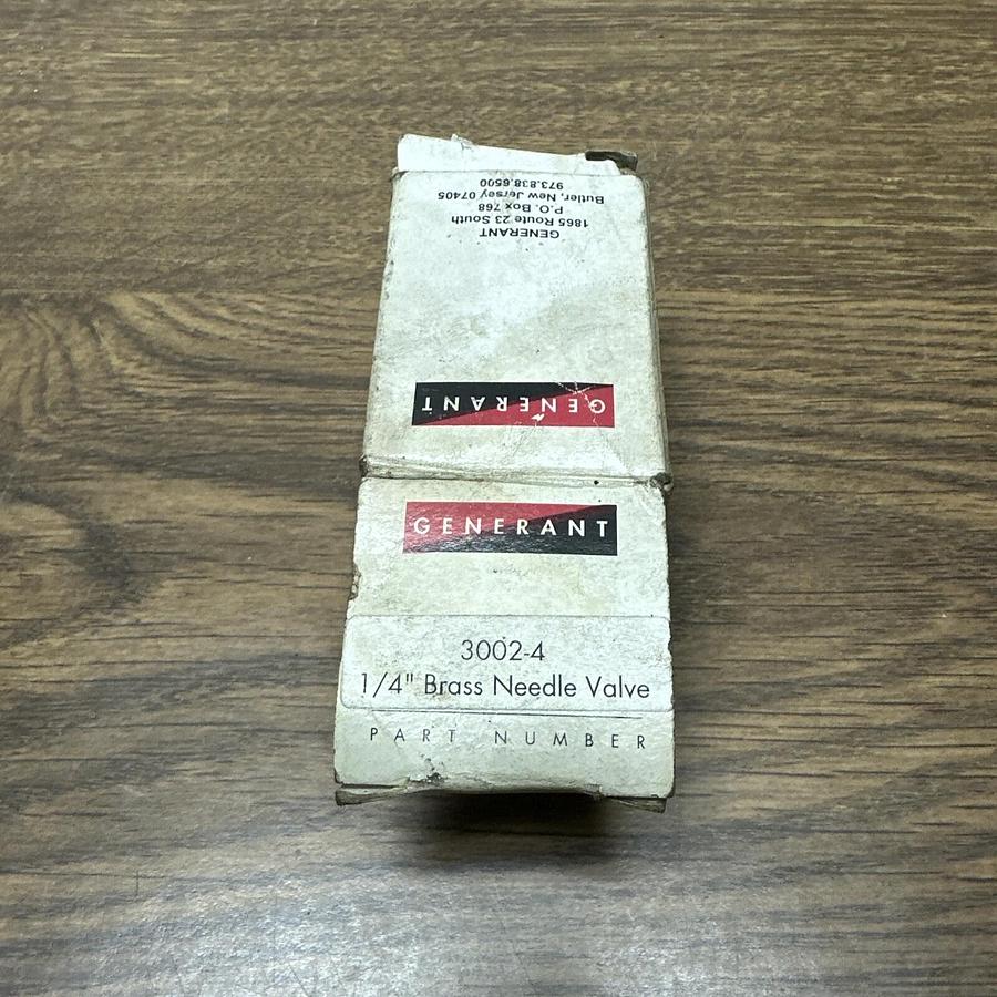 Generant,3002-4,Brass Needle Valve 1/4"