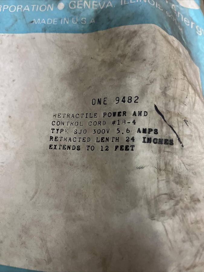 BELDEN,9482,SJO 300V RETRACTILE POWER AND CONTROL CORD 24" EXTENDS  12' LOT OF 4