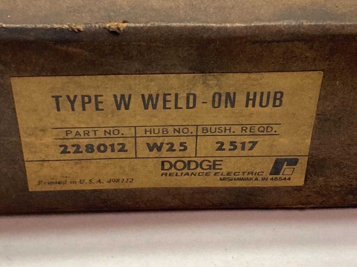 Dodge,228012,Type W Weld-On Hub W25