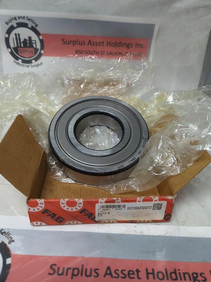 FAG,6312-Z,DEEP GROOVE BALL BEARING NOS