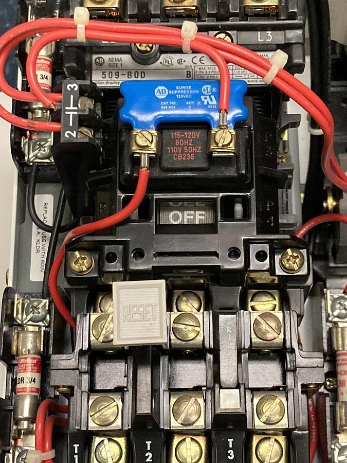 Used Allen-Bradley,2100 2112B,Size 1 Fused MCC 12 INCH Starter Feeder Bucket