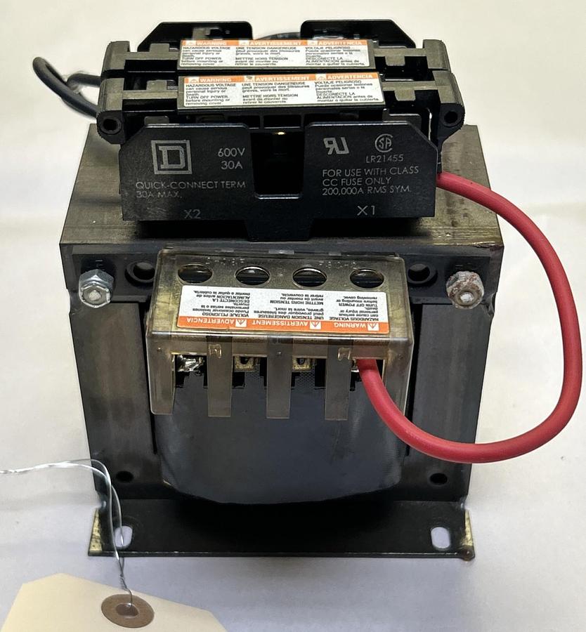 Used SQUARE D,9070TF500D1,CONTROL TRANSFORMER 0.5KVA PRI 220/240V SEC 440/480V