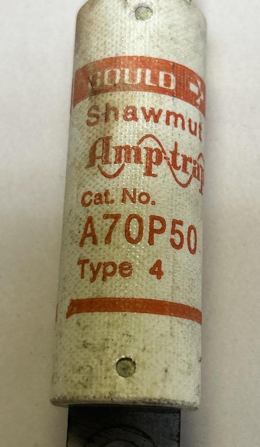 Used GOULD SHAWMUT,A70P50,FUSE 50A 700V