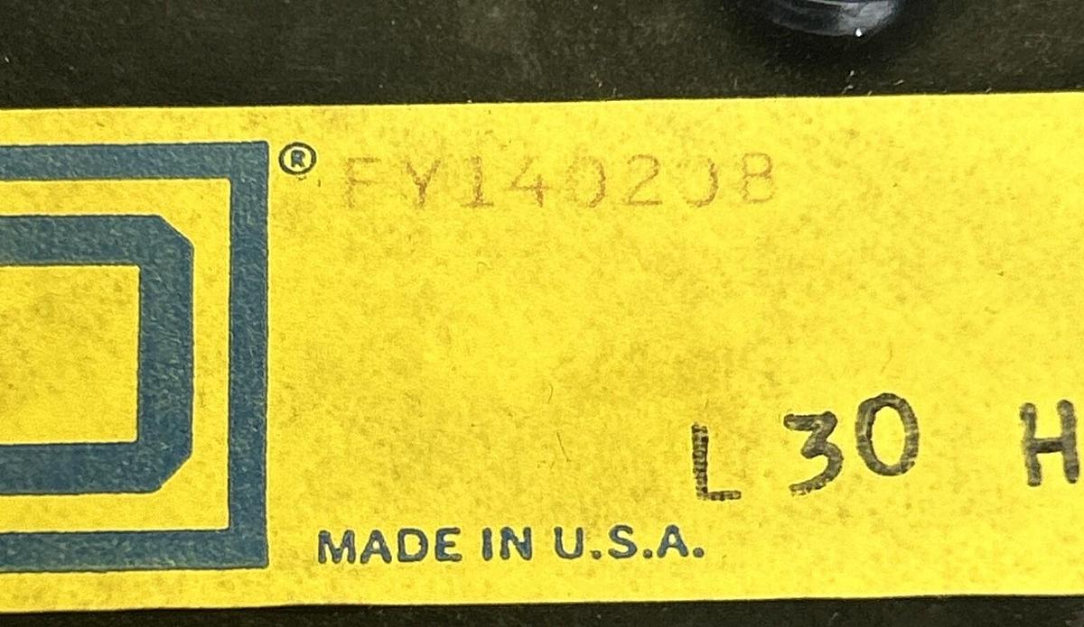 Used SQUARE D,FY14020B,I-LINE CIRCUIT BREAKER 20AMP 1POLE 277VAC