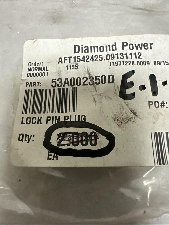 Used Diamond Power,53A002350D,Lock Pin Plug