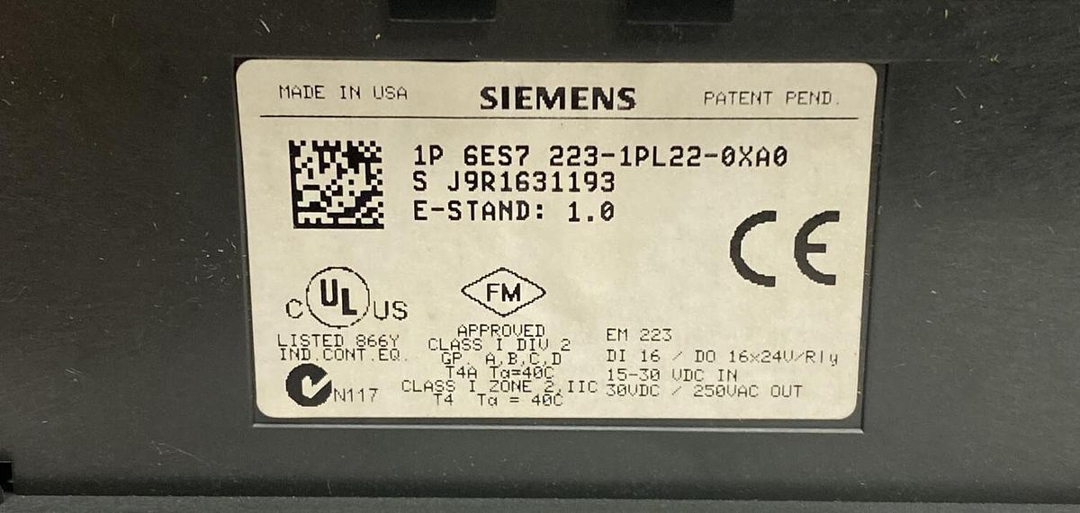 SIEMENS,6ES7223-1PL22-0XA0,Input Output Module