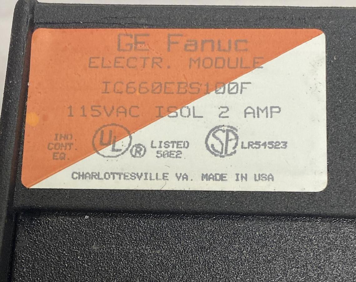Ge Fanuc,IC660EBS100F,Electric Module 115V 2A NOS