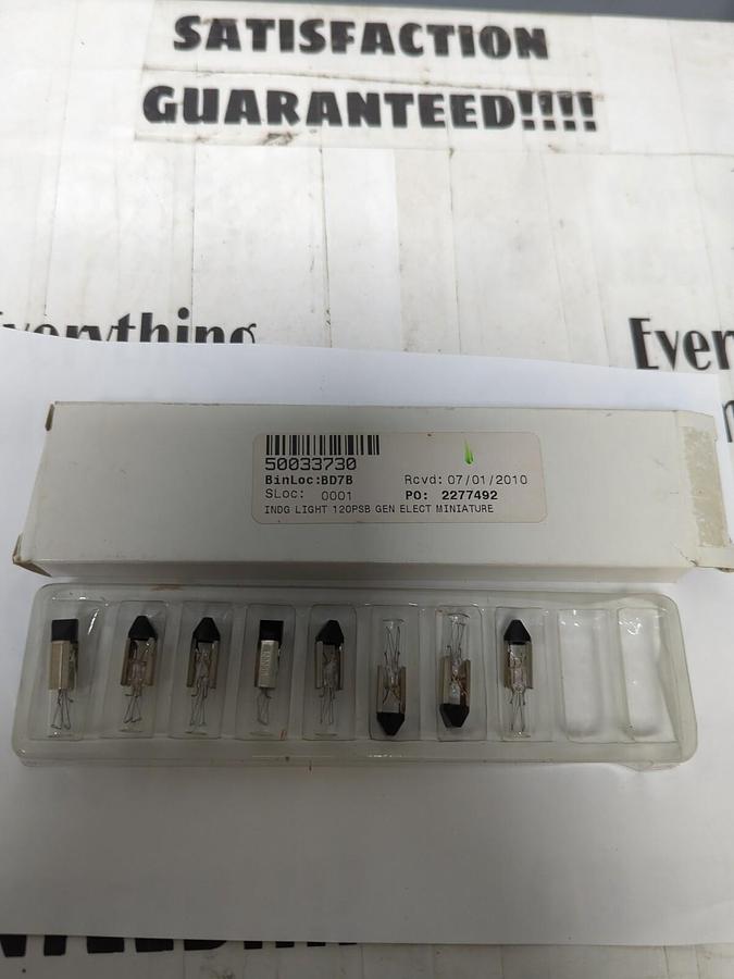 GENERAL ELECTRIC,120PSB,MINIATURE LAMPS BOX OF 8 NOS