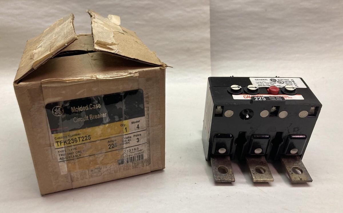 Used General Electric,TFK236T225,3-Pole Trip Unit 225A Model 4
