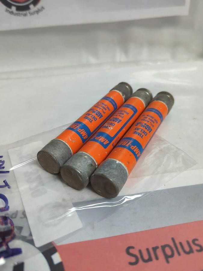Used FERRAZ SHAWMUT,A6D2-8/10R,AMP-TRAP 2-8/10 AMP FUSE LOT OF 3 PRE-OWNED