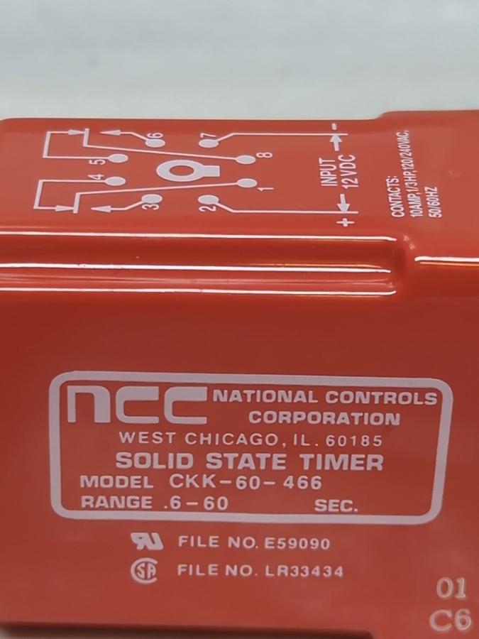NATIONAL CONTROLS,CKK-00060-466,SOLID STATE TIME DELAY RELAY NOS