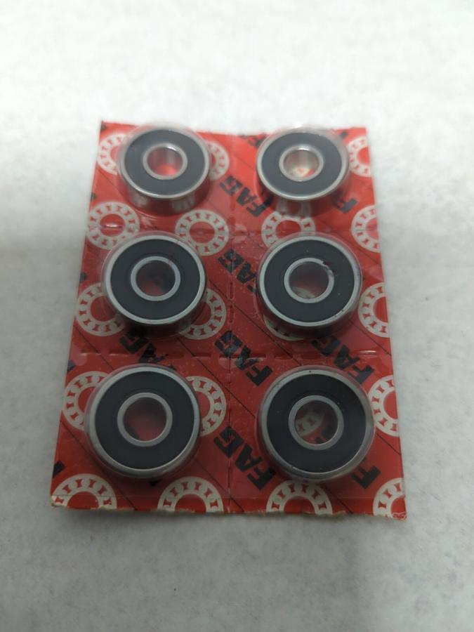 FAG,608RS,ROLLER BEARING LOT OF 6 NEW