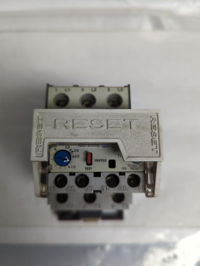 Used ALLEN BRADLEY,592-B1DT,SERIES A OVERLOAD RELAY WITH 193-BPM6 PRE-OWNED