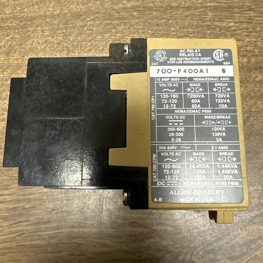 Used Allen-Bradley,700-P4000A1,Ser B AC Relay