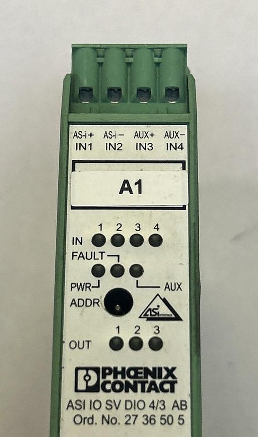Used PHOENIX CONTACT,ASI IO SV DIO 4/3 AB,I/O MODULE