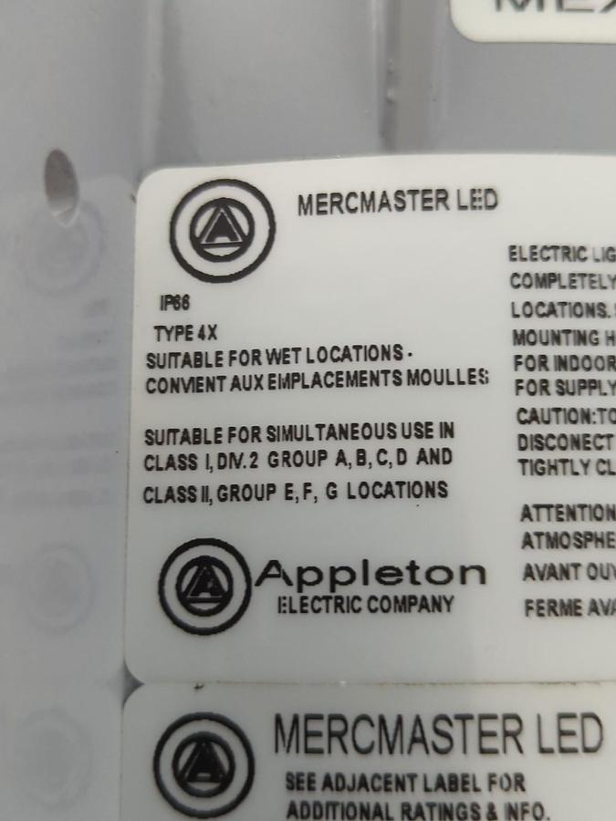 APPLETON,MLEDN10P5BH,TYPE 4X MERCMASTER LED LIGHT FIXTURE MISSING BOX