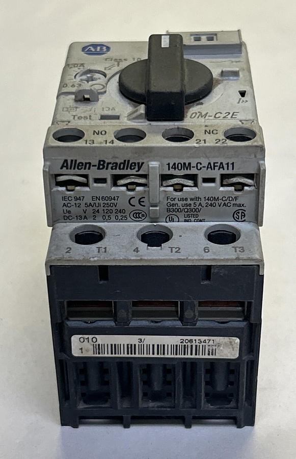 Used ALLEN BRADLEY,140M-C2E-B10,MOTOR PROTECTION CIRCUIT BREAKER