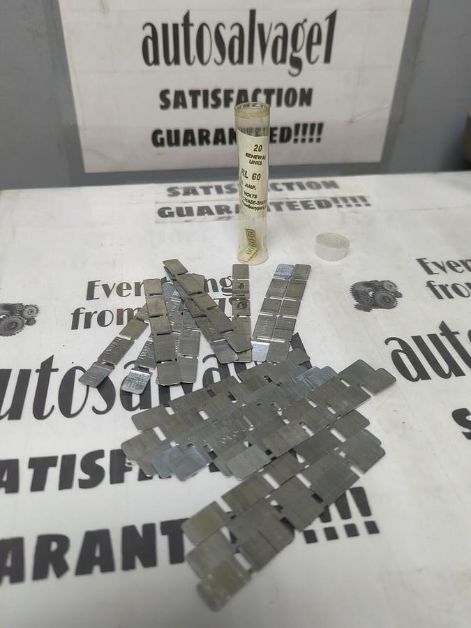 CHASE SHAWMUT,RL-60,FUSE RENEWAL LINKS 60 AMP/250V LOT OF 20 NOS