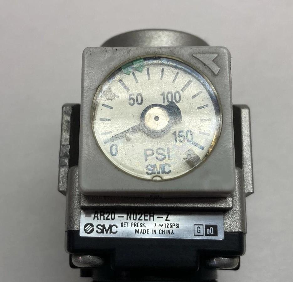 Used SMC,AR20-N02EH-Z,Air Pressure Regulator 7~125PSI
