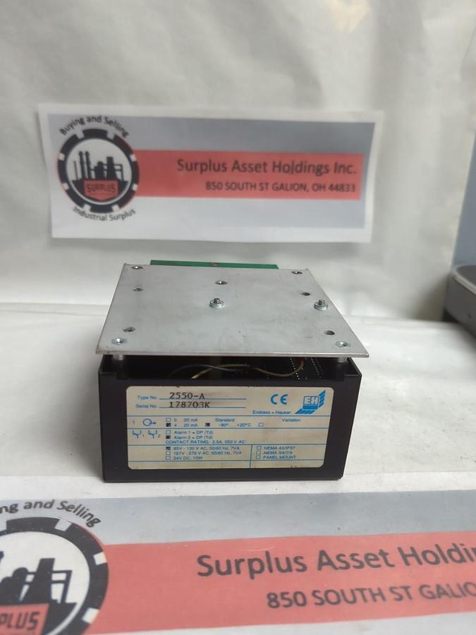Used ENDRESS+HAUSER,2550-A,ANALYZER 85V-130V AC 50/60HZ 7VA PRE-OWNED