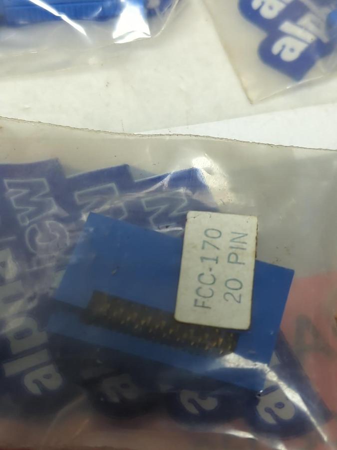 ALPHA,FCC-170,CARD EDGE CONNECTOR 20-PIN LOT OF 8 NOS