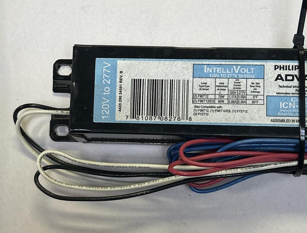 PHILIPS ADVANCE,ICN-2P60-SC,ELECTRONIC BALLAST 120/277V NOS