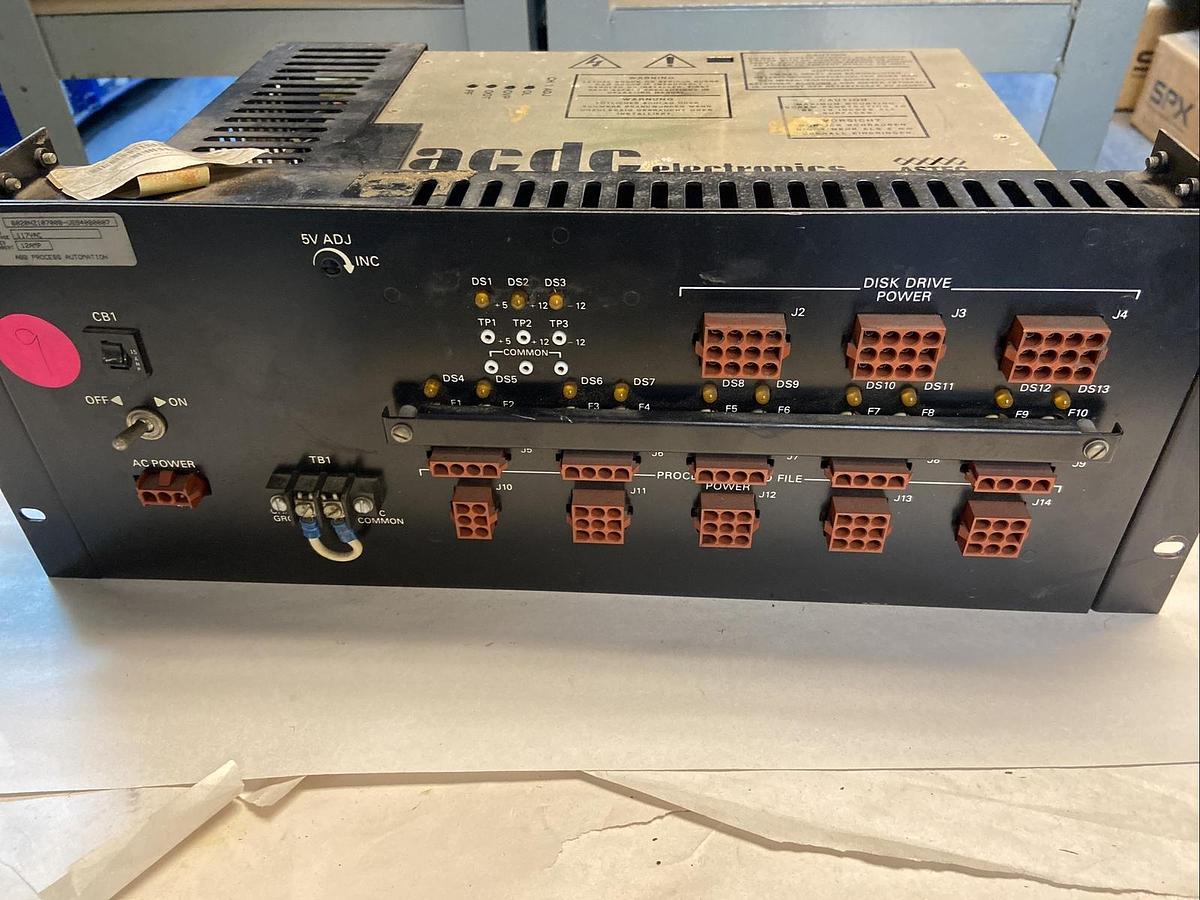 Used ABB,6020N210700B-US94080007,Power Supply 117VAC 12A ACDC REV803B-2330-9002