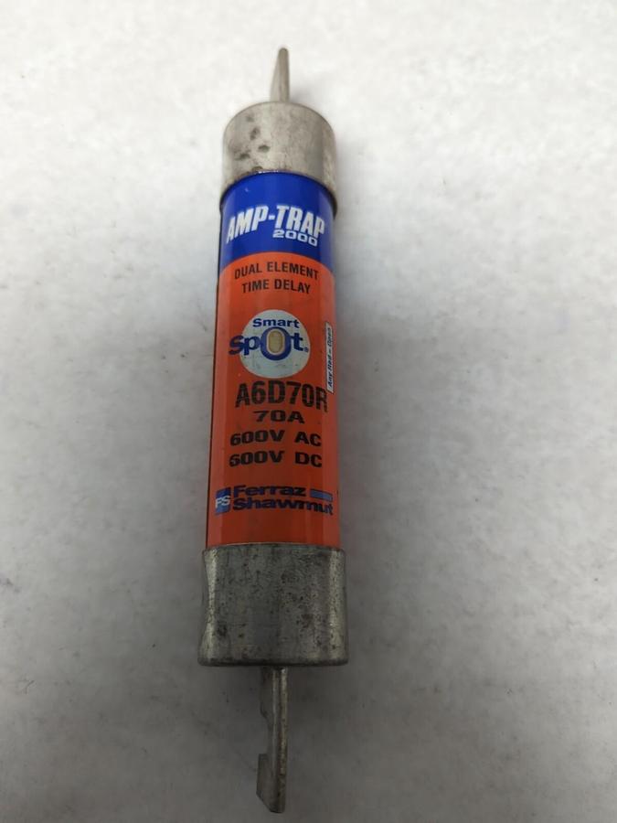 Used FERRAZ SHAWMUT,A6D70R,SMART SPOT 70 AMP FUSE PRE-OWNED