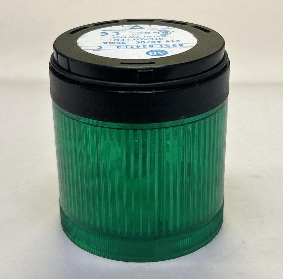 Used ALLEN BRADLEY,855T-B24TL3,GREEN STEADY LED STACK LIGHT