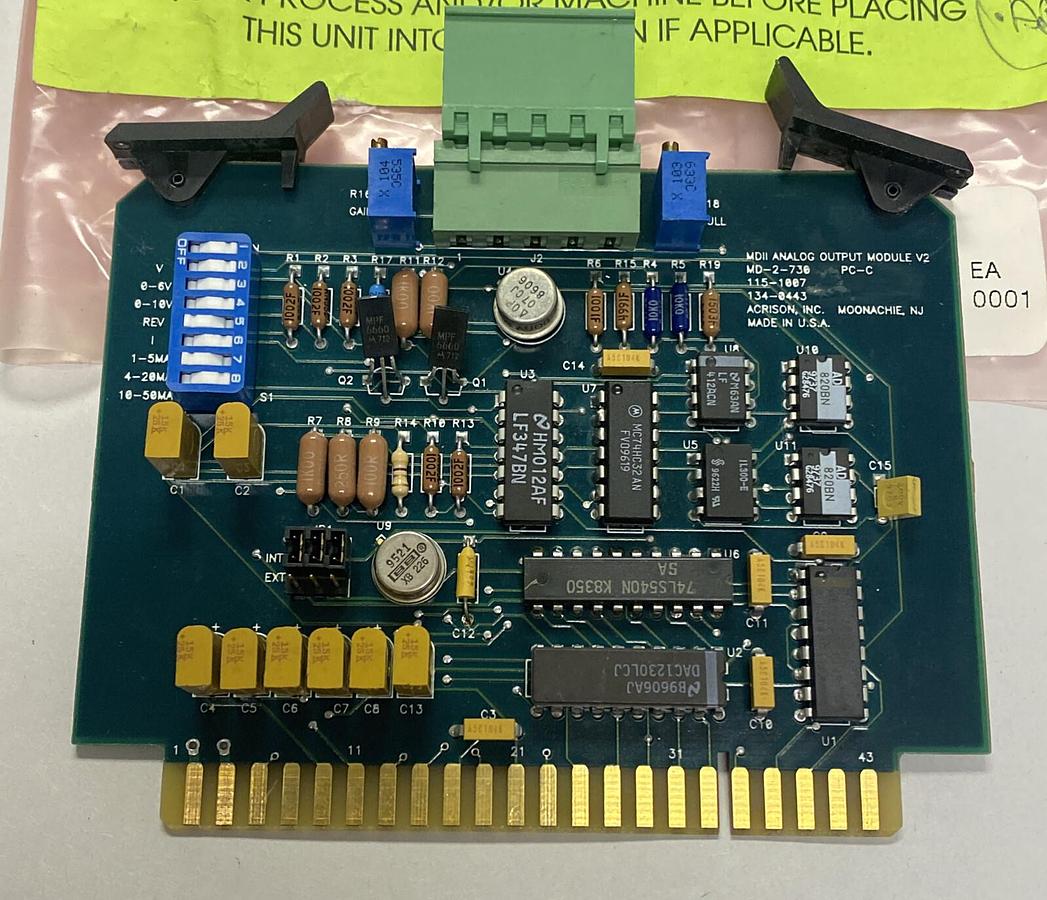 Used ACRISON,115-1007,OUTPUT PC ANALOG MODULE REFURBISHED