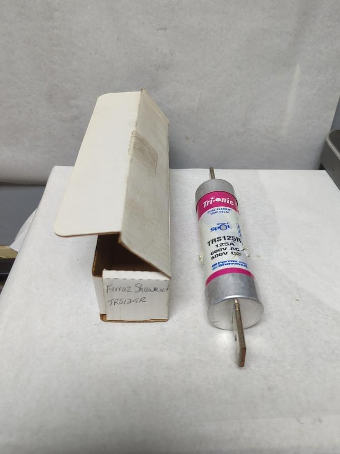 FERRAZ SHAWMUT,TRS125R,TRI-ONIC 125 AMP FUSE NOS