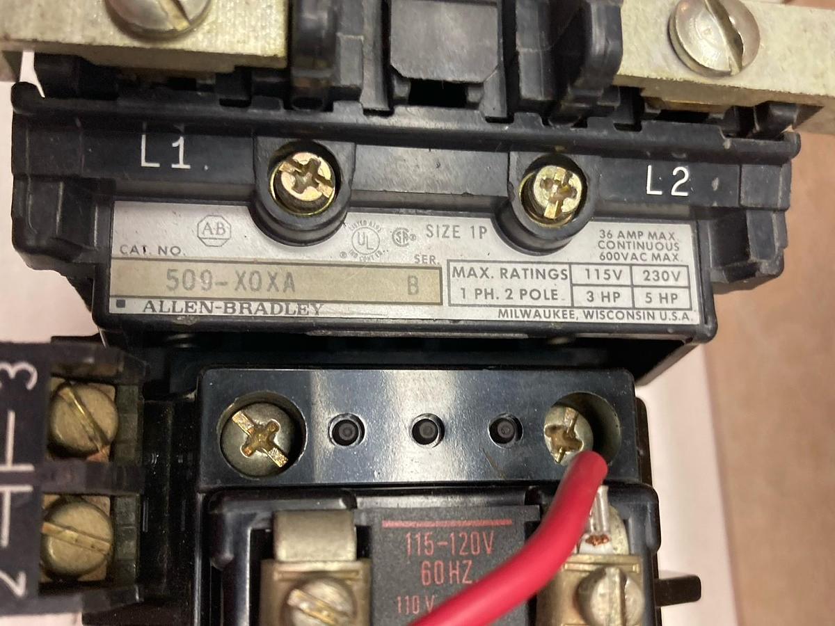 Used Allen Bradley,509-X0XA,1-Phase Full Voltage Starter 115/230Vn
