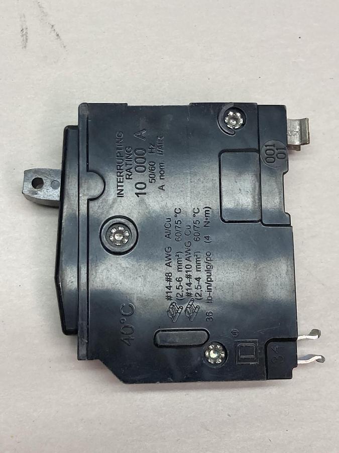 Used Square D,QO110,Circuit Breaker 10A 120/240V 1P LOT OF 5