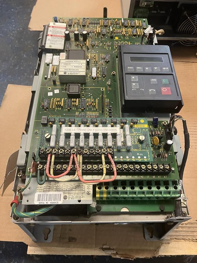 Used ALLEN BRADLEY,1336S-B015-AN-EN-HA1-L6,AC VFD VARIABLE FREQUENCY DRIVE 15HP 480V