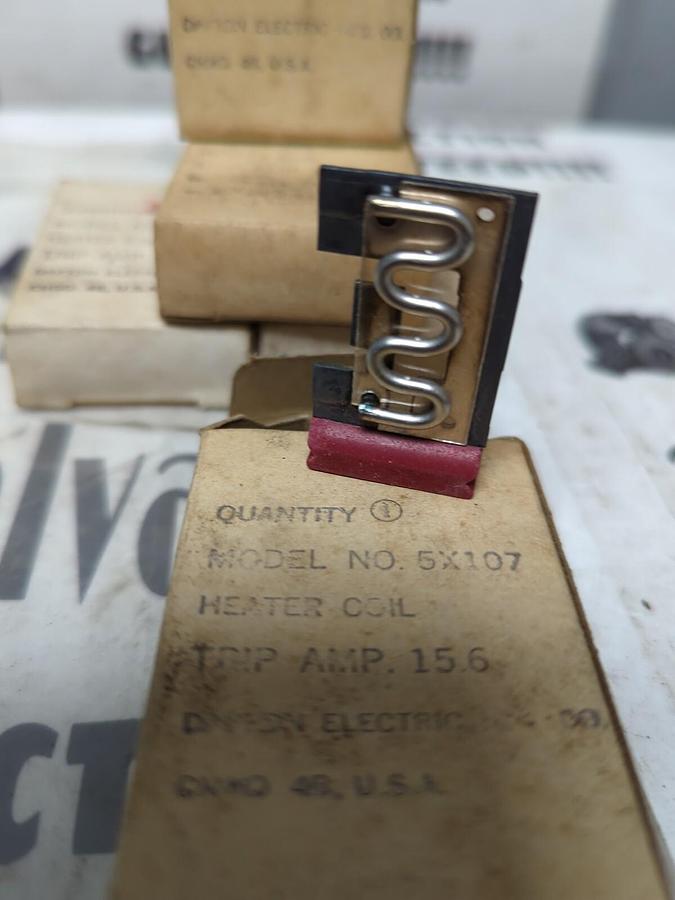 DAYTON,5X107,HEATER COIL TRIP AMP15.6 LOT OF 5 NOS